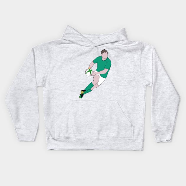 Brian O'Driscoll (Ireland) Kids Hoodie by PennyandPeace